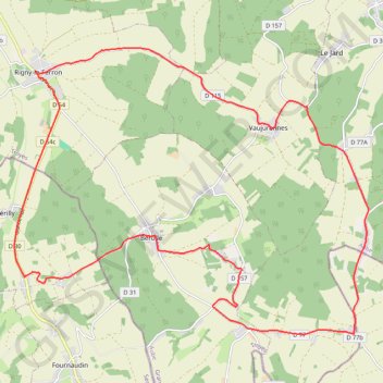 Circuit de Rigny le Ferron GPS track, route, trail