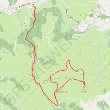 Le MONT-URSUYA depuis Urcaray par la vallée de Lapeyreren GPS track, route, trail