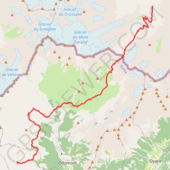Cabane Chanrion - Rifugio Adolfo Letey Conca di Champillon GPS track, route, trail