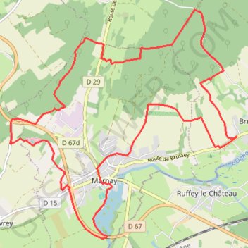 Marnay et ses bois GPS track, route, trail