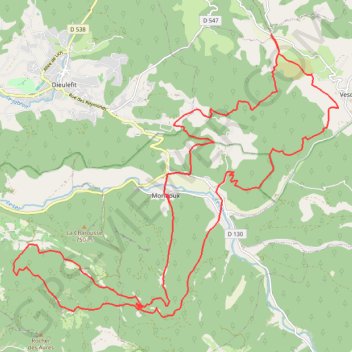 La Lance par le Col de Vesc GPS track, route, trail