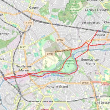 Chelles - Neuilly Plaisance (bords de Marne) GPS track, route, trail