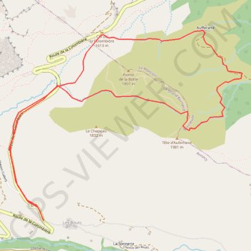 Tête d'Auferrand GPS track, route, trail