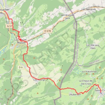 Vff47bis-variante-da-pontarlier-laubersonsainte-croix GPS track, route, trail