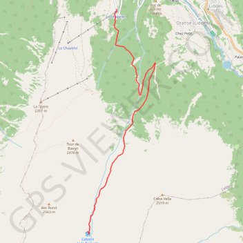 La tsissette GPS track, route, trail