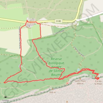 La Sainte-Baume - Le Saint-Pilon GPS track, route, trail