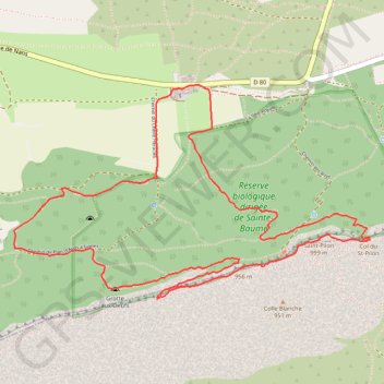 Du Pas de la Cabre au Col du Saint-Pilon, Sainte-Baume GPS track, route, trail