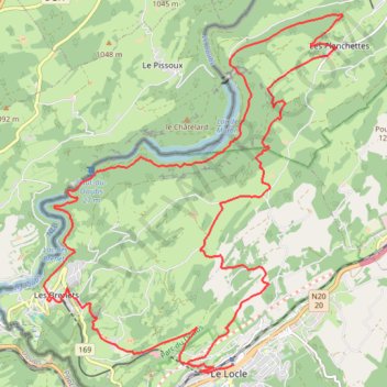 Le Doubs Bike GPS track, route, trail
