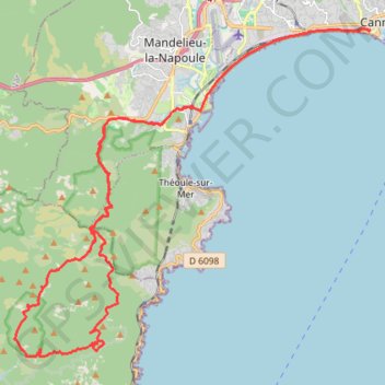 Cannes - Ravin des Lentisques GPS track, route, trail