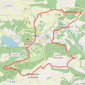Autour de Murol GPS track, route, trail