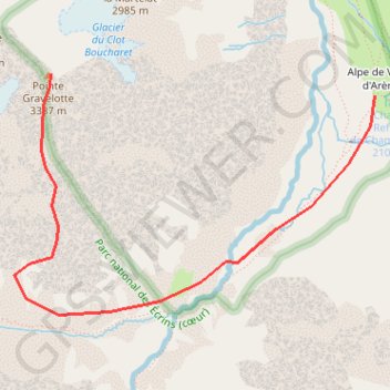 Pointe Gravelotte GPS track, route, trail