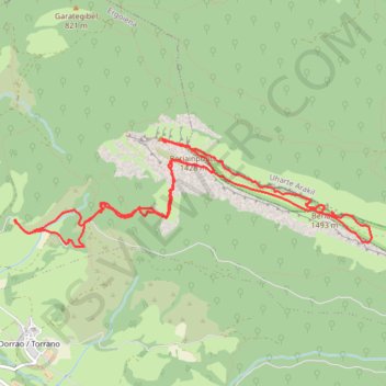 Sierra de San Donato : Ihurbain et Beriain depuis Unanu GPS track, route, trail