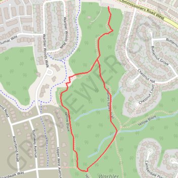 Warbler Woods Loop GPS track, route, trail