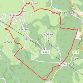 Belleroche du Mont Joly GPS track, route, trail