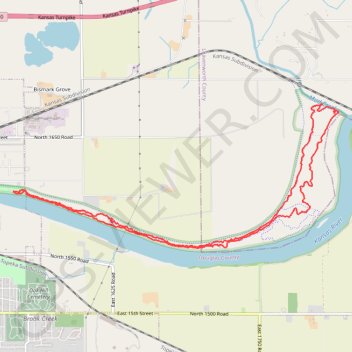 Kansas River MTB Loop GPS track, route, trail