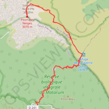 L'ascension du Piton des Neiges depuis le Bloc A/R-12116488 GPS track, route, trail
