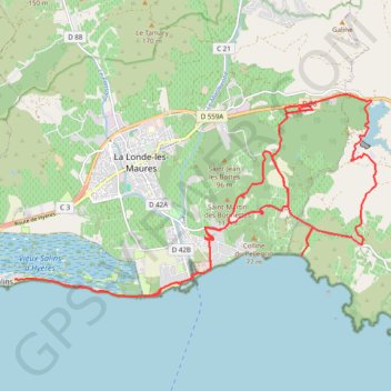 Les salins GPS track, route, trail
