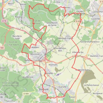 La Domontoise GPS track, route, trail