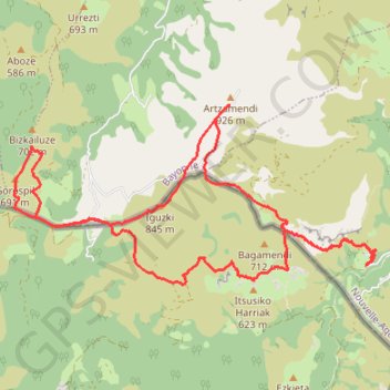 Artzamendi-pena d'itxusi GPS track, route, trail