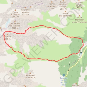 Selle du Puy Gris en boucle GPS track, route, trail