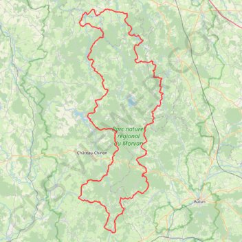 Tour du massif du Morvan GPS track, route, trail