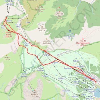 Super Besse - Puy de Sancy GPS track, route, trail