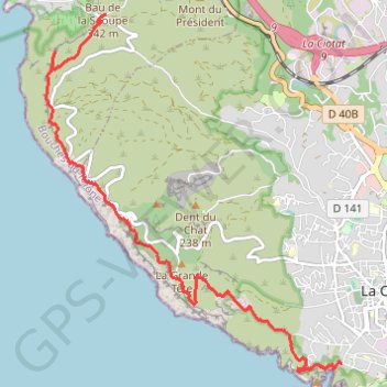 Les falaises de Soubeyrane GPS track, route, trail