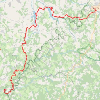 TCH J1 Eymouthiers - Rochechouart GPS track, route, trail