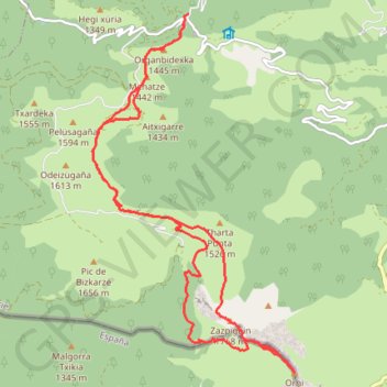 Pic d'Orhy GPS track, route, trail