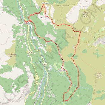 Plateau de Saint-Barnabé par Courmes et Pré-Royer GPS track, route, trail