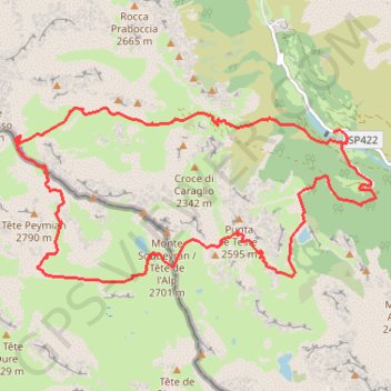 Cime de la Coste du Col GPS track, route, trail