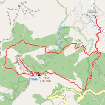 Roque Nublo à partir de La Culata GPS track, route, trail