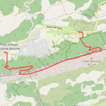 Les Cretes de la Sainte Baume GPS track, route, trail