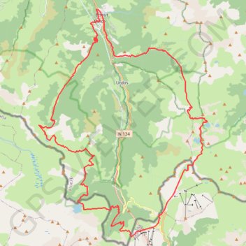 Haute vallée d'Aspe GPS track, route, trail