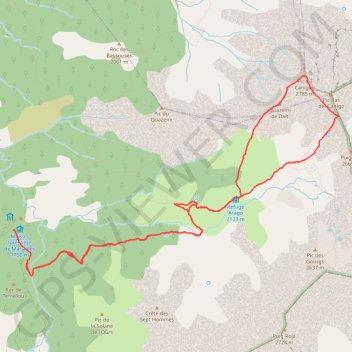 Pic du Canigou - Arête du Quazemi GPS track, route, trail