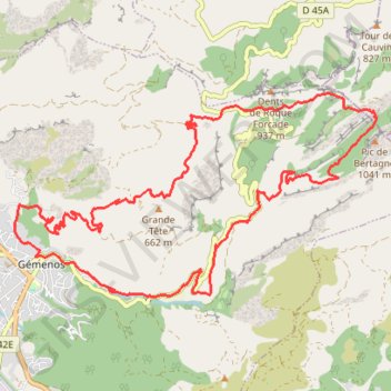 Gémenos - La Glacière GPS track, route, trail