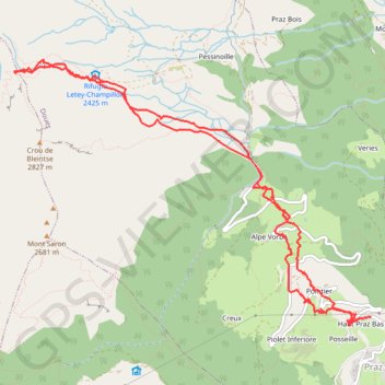 Col Champillon GPS track, route, trail