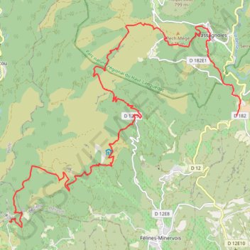 Grande Traversée de l'Hérault - de Saint-Julien-de-Molières à Notre-Dame-du-Cros GPS track, route, trail