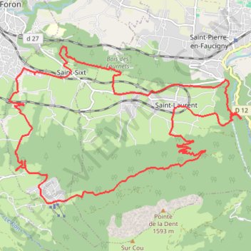 Saint-Sixt - Orange par la forestière GPS track, route, trail