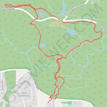Hollow Glen GPS track, route, trail
