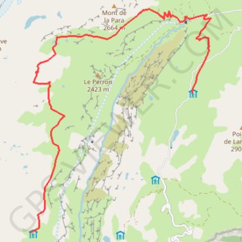 Le Balcon de la Vanoise - L'Arpont - Plan du Lac GPS track, route, trail