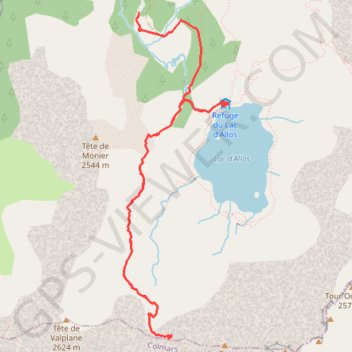 Été 2019-J3-lac d'allos- encombrette lac d'allos GPS track, route, trail