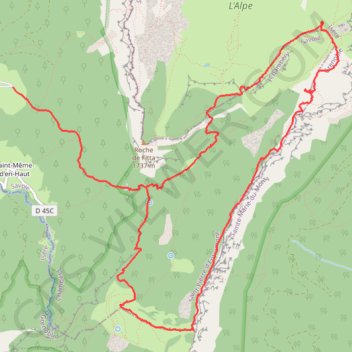 Autour du Col de l'Alpe, sur la frontière Dauphiné-Savoie GPS track, route, trail