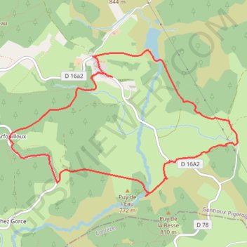 Gentioux-Pigerolles, la vallée de la Chandouille GPS track, route, trail