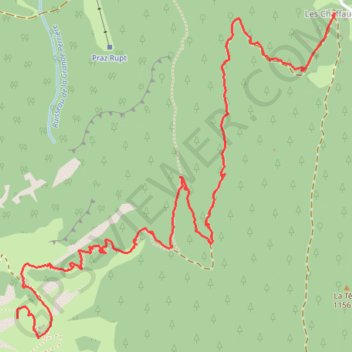 Les Chaffauds-chalet de la Bouchasse GPS track, route, trail