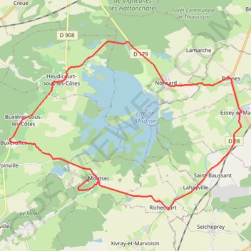 Tour du lac de Madine - Nonsard GPS track, route, trail