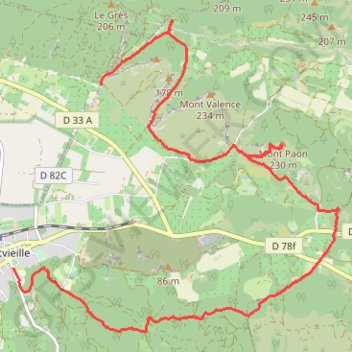 Mont Paon GPS track, route, trail