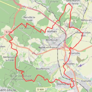 Domontoise GPS track, route, trail
