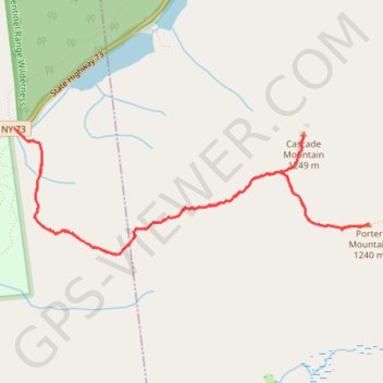 Cascade Mountain and Porter Mountain GPS track, route, trail
