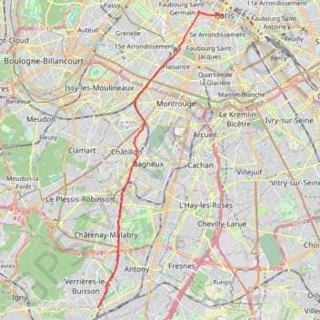 Véloscénie : Paris > Massy GPS track, route, trail